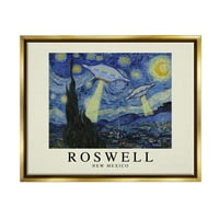 Tuphell Industries van gogh nio roswell nm travel & места сликање злато плови врамени уметнички печатени wallидни уметности