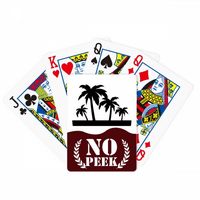 Црна Кокосово Дрво Преглед Ѕиркаат Покер Картичка За Играње Приватна Игра