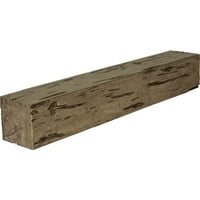 Ekena Millwork 6 H 8 D 48 W Pecky Cypress Faa Wood Camply Mantel, изгорен бор