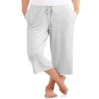 Женски и женски плус плетен пантал за спиење Капри