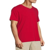 Голема и висока маица за кратки ракави на Georgeорџ со V-врат