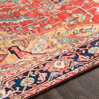 Уметнички ткајачи ирис медалјон област килим, црвено злато, 7'6 9'6