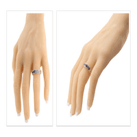 Нана јаже Мајка прстен 1- А разновиден симулиран родилен камен, возрасен женски роза злато позлатена големина4,5-камен7