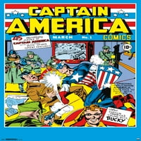 Марвел Стрипови-Капетан Америка-Покритие # Ѕид Постер, 24 36