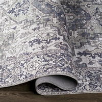 Уметнички ткајачи ирис апстрактна област килим, светло сива, 7'6 9'6