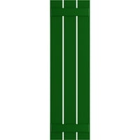 Ekena Millwork 1 8 W 46 H TRUE FIT PVC Три табли распоредени од табла-n-batten ролетни, виридијански зеленило