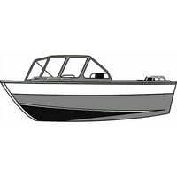 Carver Styled-to-Fit Boat Cover за алуминиумски риболов чамци со високо шофершајбна поставена напред