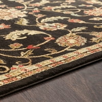 Уметнички ткајачи Рајли Ориентална област килим, црна, 3'11 5'3
