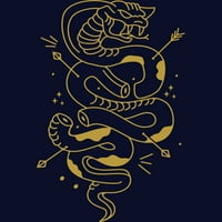 Змија Отров Јуниори Морнарица Сина Графичка Маичка-Дизајн Од Луѓе XL
