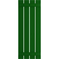 Ekena Millwork 23 W 39 H TRUE FIT PVC Четири табли распоредени од табла-n-batten ролетни, виридијански зеленило