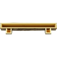 Ekena Millwork 8 H 8 D 72 W Rough Sawn Fau Wood Camplace Mantel комплет со Ashford Corbels, природен златен даб