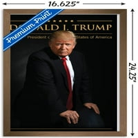 Трендови Меѓународниот Претседател Доналд Трамп Ѕид Постер 16.5 24.25.75 Бронзена Врамена Верзија