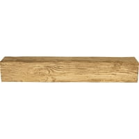 Ekena Millwork 6 H 10 D 72 W песочна фаула дрво камин Мантел, природен бор, природен бор