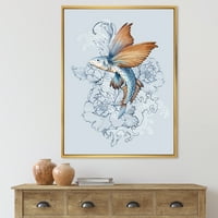 ДИЗАЈНАРТ „Летечки риби и пејони“ Традиционално врамено платно wallидно печатење