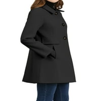 Уникатни поволни цени, женски скут, палто со палто со еден гради, долг зимски палто
