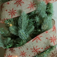 Starвезда и беж Бурлап жичен Божиќна занаетчиска лента