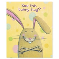 Американски честитки Велигденски зајаче за зајаче, прегрнете ја велигденската картичка со сјај